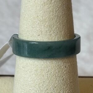 NWT Genuine Blue Water Jadeite Jade Band Ring